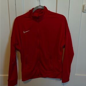 Nike Dri-FIT Red Jacket with Black Swoosh